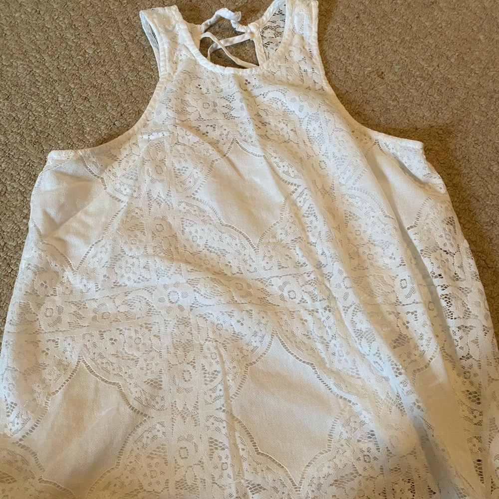 Hollister white lace tanktop